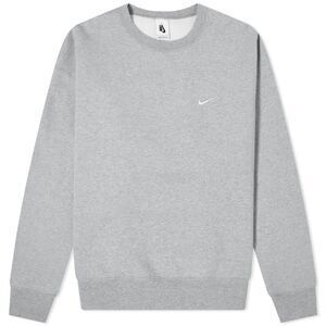 Nike Men's NRG Fleece Crew Sweater Solo Swoosh CV0554-063 Grey SZ MEDIUM New